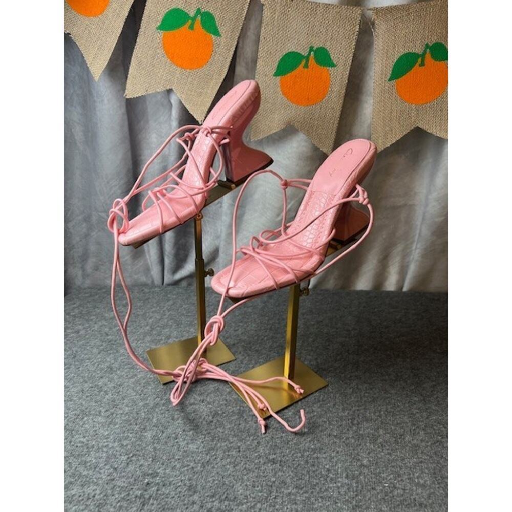 Circus by Sam Edelman Blanche Strappy Wrap Heeled Sandal Pink Women’s Size 8.5
